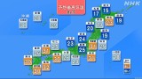 広い範囲で真夏日予想 熱中症対策を 台風6号の最新情報に注意